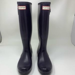 Hunter Black Ankle Boots